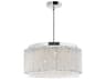 CWI Lighting Claire 12-Light Chrome Drum Pendant