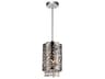 CWI Lighting Bubbles 1-Light Stainless Steel Cylinder Mini Pendant