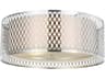 CWI Lighting Mikayla 3-Light Satin Nickel Drum Flush Mount