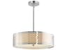 CWI Lighting Mikayla 5-Light Satin Nickel Drum Pendant
