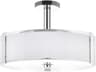 CWI Lighting Lucie 5-Light Chrome Drum Semi Flush Mount