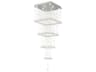 CWI Lighting Square 8-Light Chrome Flush Mount
