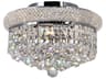 CWI Lighting Empire 3-Light Chrome Traditional Flush Mount