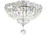 CWI Lighting Stefania 3-Light Chrome Traditional Flush Mount