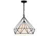 CWI Lighting Diamond 1-Light Black Geometric Pendant