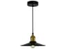 CWI Lighting Brave 1-Light Black Mini Pendant