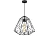 CWI Lighting Bagheera 1-Light Black Geometric Pendant