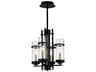 CWI Lighting Sierra 4-Light Black Cylinder Pendant