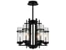 CWI Lighting Sierra 6-Light Black Cylinder Chandelier