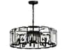 CWI Lighting Jacquet 12-Light Black Drum Chandelier