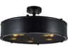 CWI Lighting Tigris 5-Light Black Round Semi Flush Mount