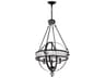 CWI Lighting Arkansas 4-Light Black Traditional Globe Chandelier