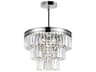 CWI Lighting Weiss 5-Light Chrome Tiered Chandelier