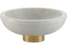 Currey & Company Valor White / Brass Large Decorative Bowl