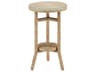 Currey & Company Limay Round Natural Rope Clear Glass End Table