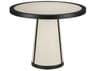 Currey & Company Deanna 38" Round Wood Ivory Black Foyer Table