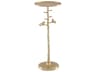 Currey & Company Piaf Round Metal Gold End Table