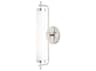 Currey & Company Latimer 1-Light Polished Nickel Glass Wall Sconce