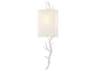 Currey & Company Baneberry 1-Light Gesso White Wall Sconce