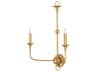 Currey & Company Nottaway 2-Light Contemporary Gold Leaf Wall Sconce