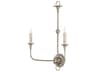 Currey & Company Nottaway 2-Light Pyrite Bronze smoke Wood Wall Sconce