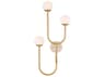 Currey & Company Highsmith 3-Light Brass Natural Wall Sconce