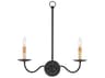 Currey & Company Saxon 2-Light Zanzibar Black Wall Sconce