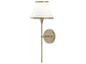 Currey & Company Brimsley 1-Light Antique Brass Glass Wall Sconce