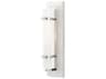 Currey & Company Bruneau 1-Light Natural Alabaster Polished Nickel White Glass Wall Sconce
