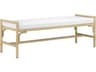 Currey & Company Olisa Natural Brown Upholstered Accent Bench