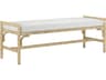 Currey & Company Olisa Natural Brown Upholstered Accent Bench