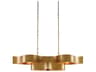 Currey & Company Grand Lotus 6-Light Antique Gold Leaf Island Pendant