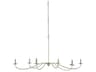 Currey & Company Saxon 6-Light Silver Granello Candelabra Chandelier