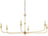 Currey & Company Nottaway 6-Light Contemporary Gold Leaf Candelabra Chandelier