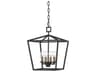 Currey & Company Denison 4-Light Mole Black Candelabra Chandelier