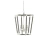 Currey & Company Bastian 3-Light Chateau Gray Contemporary Silver Leaf Candelabra Chandelier
