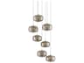 Currey & Company Pepper 7-Light Painted Silver Nickel Cylinder Pendant