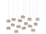 Currey & Company Birds Nest 15-Light Painted Silver Glass Island Pendant