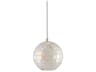Currey & Company Finhorn 1-Light Painted Silver Pearl Globe Mini Pendant