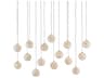 Currey & Company Finhorn 15-Light Painted Silver Pearl Globe Island Pendant