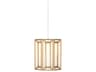 Currey & Company Daze 1-Light Antique Brass White Painted Silver Glass Geometric Mini Pendant