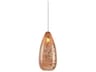 Currey & Company Rame 1-Light Copper Silver Painted Glass Mini Pendant