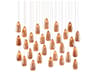 Currey & Company Rame 30-Light Copper Silver Painted Glass Island Pendant