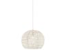 Currey & Company Piero 1-Light White Painted Silver Dome Mini Pendant