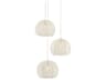 Currey & Company Piero 3-Light White Painted Silver Dome Mini Pendant