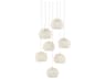 Currey & Company Piero 7-Light White Painted Silver Dome Pendant