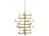 Currey & Company Andre 28-Light Brass Linear Tiered Chandelier