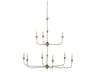 Currey & Company Nottaway 9-Light Pyrite Bronze Candelabra Tiered Chandelier