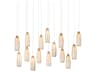Currey & Company Parish 15-Light White Antique Brass Silver Island Pendant