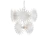 Currey & Company Bismarkia 10-Light Gesso White Tiered Chandelier